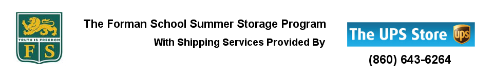 The Forman School Summer Storage Program